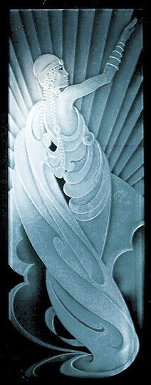 etched carved mirror